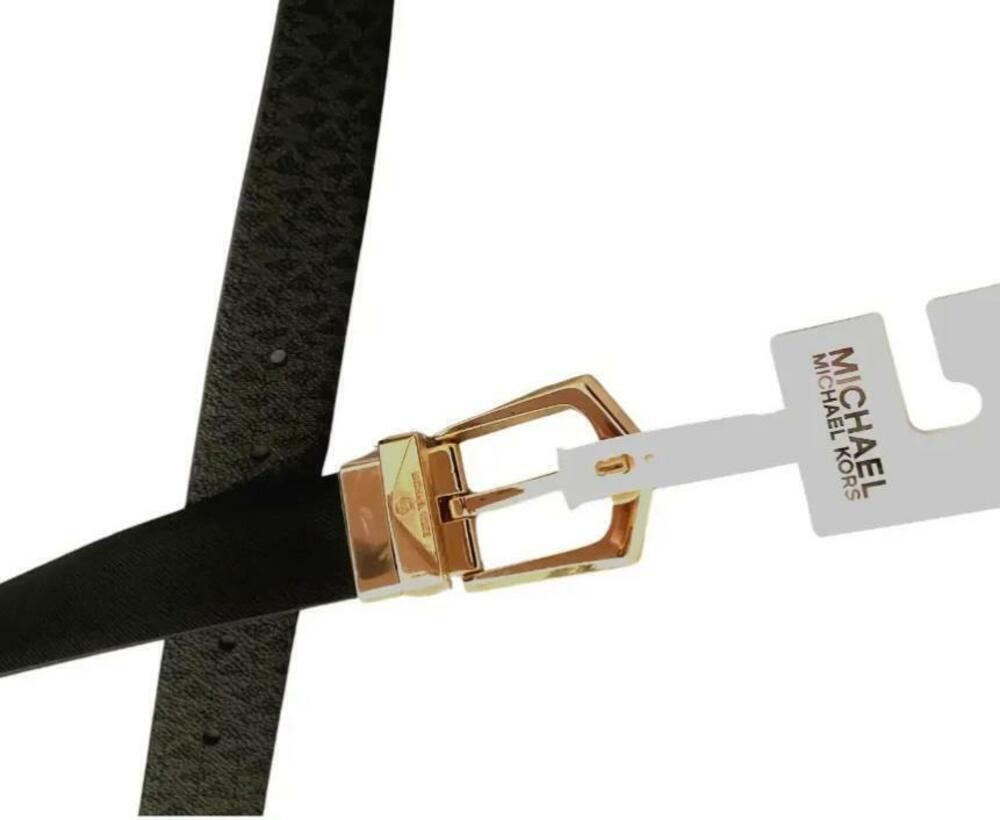 Michael Kors Women's Black Reversible Logo Belt S NWT